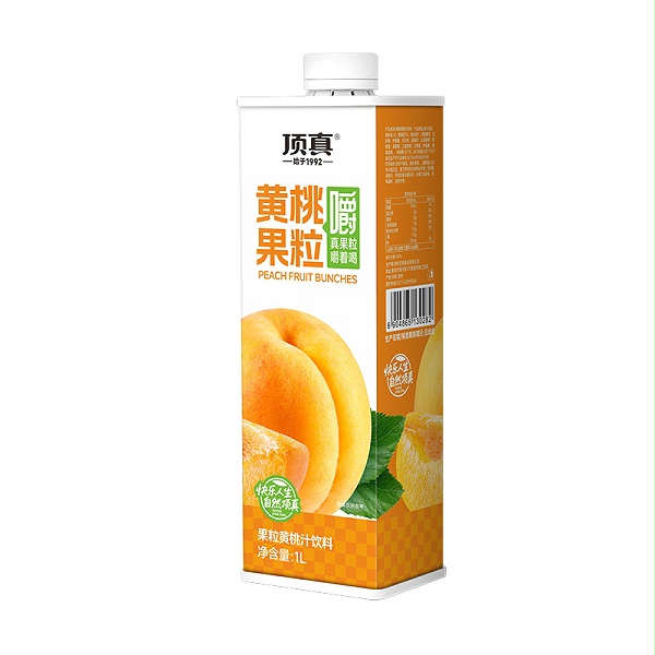 1升果粒黄桃汁饮料-支持OEM贴牌代加工